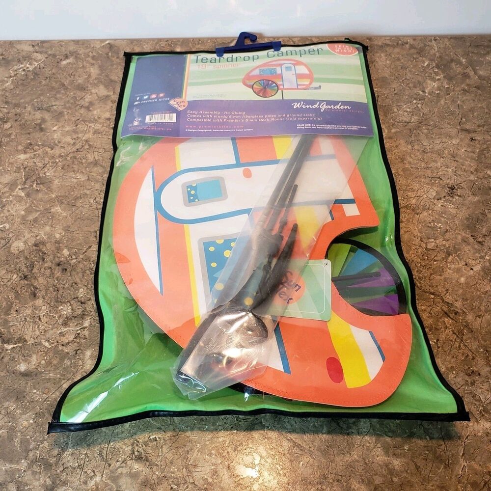 Teardrop 19X12 Camper Staked Wind Spinner With Pole Ground Mount Sun Tex PN25682